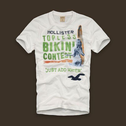 Blusa Masculina Manga Curta Hollister