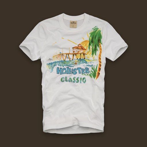 Blusa Masculina Manga Curta Hollister