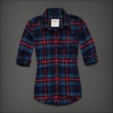 Camisa Xadrez Feminina Abercrombie & Fitch